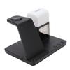 6 In 1 Multifunction Wireless Charger Mobile Phone Stand with Clock Night Light for Bedroom Living Room