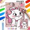 Marie Cat Oil Art Painting Kit Home Wall Decor Handmade Gift for Lovely Pink Theme Style Aesthetic Bedroom Art Decoration Craft