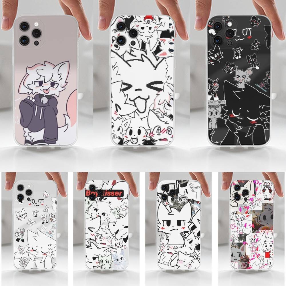 C-Cute B-Boykisser Phone For iPhone 14,13,12,11,17,16,15,Pro,X,XS,XR,SE,Max,Plus,Mini Transparent Soft Cover