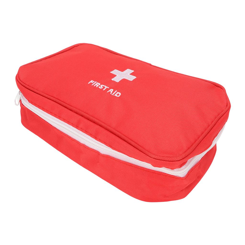 Empty First Aid Bag Waterproof Large Capacity Emergency Medicine Pouch for Outdoor Red