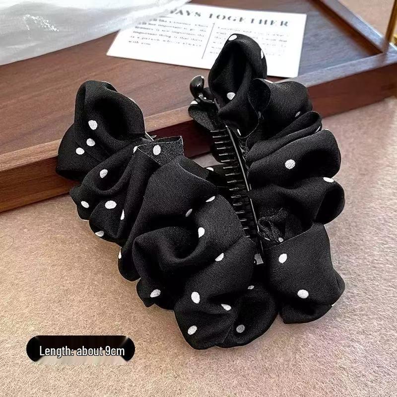 

Polka Dot Pleated Cloud Bubble Banana Hair Clip