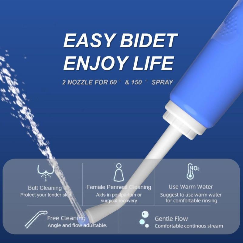 Portable Bidet Sprayer Cleaning Bidet Manual Press Cleaning Hygiene Wash Sprayer