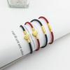 Lucky Beads Wire Rope Bracelet Steel Wire Couple Year of Fate Red Carrying Strap Thread Magnetic Buckle Bracelet Rope