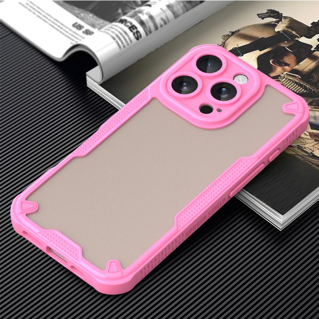 Armor Series For iPhone 16 Pro Case PC+TPU Semi-Transparent Frosted Finish Protective Phone Cover