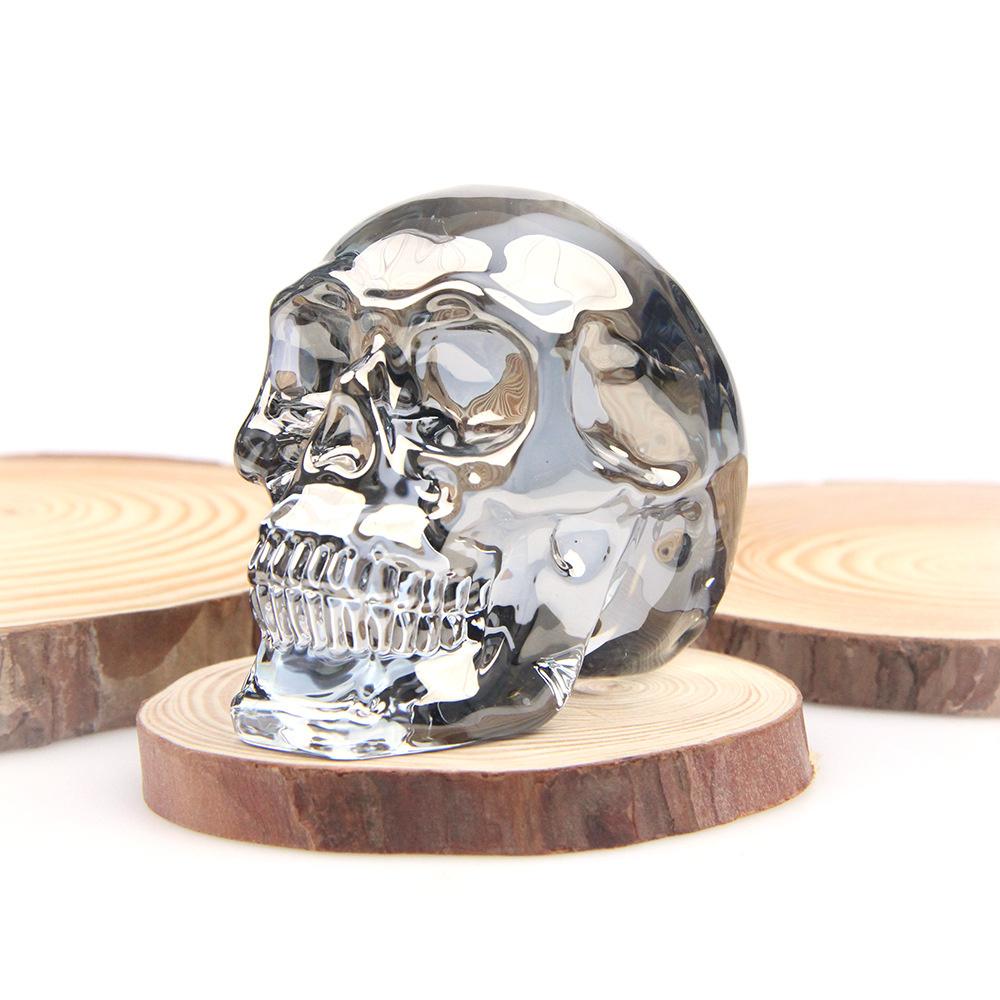 Colorful Crystal Skull Decoration For Living Room Tabletop Home Display For Teens Adults Spooky Gothic Party Gift