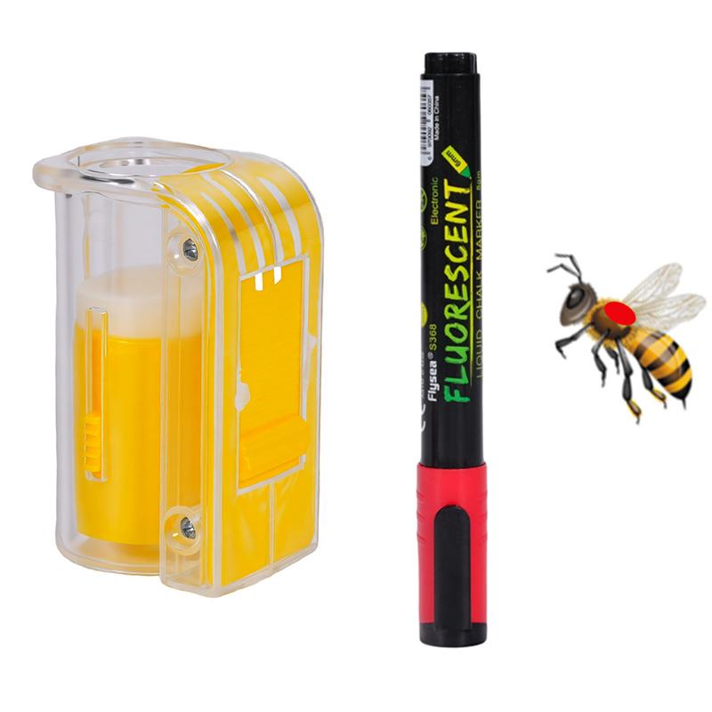 

Queen Bee Marking Bottle with Marker Pen Bee Marking Tool Set Queen Bee Marking Set Queen Bee Catcher Clip Beekeeping Tools 1 SET