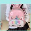 Unicorn Print Fashion Sequins Cartoon Kids Backpack With Shimmering Flap For School Kids