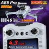 New AE5 Pro Original Drone 8K HD Quadcopter with 4.5” Screen Control 20 Min Battery Headless Mode 360° Flip Mini Helicopter