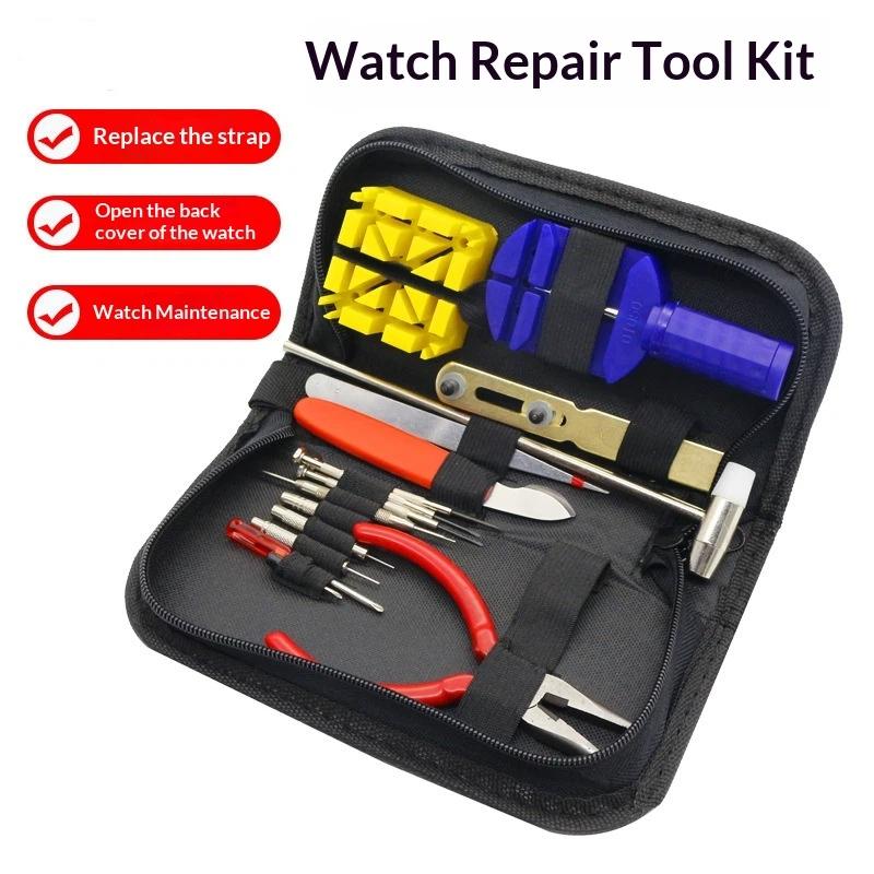DIY Watch Repair Tool Kit for Enthusiasts Durable Case Opener Band Link Remover Screwdriver Spring Bar for Custom Adjustment