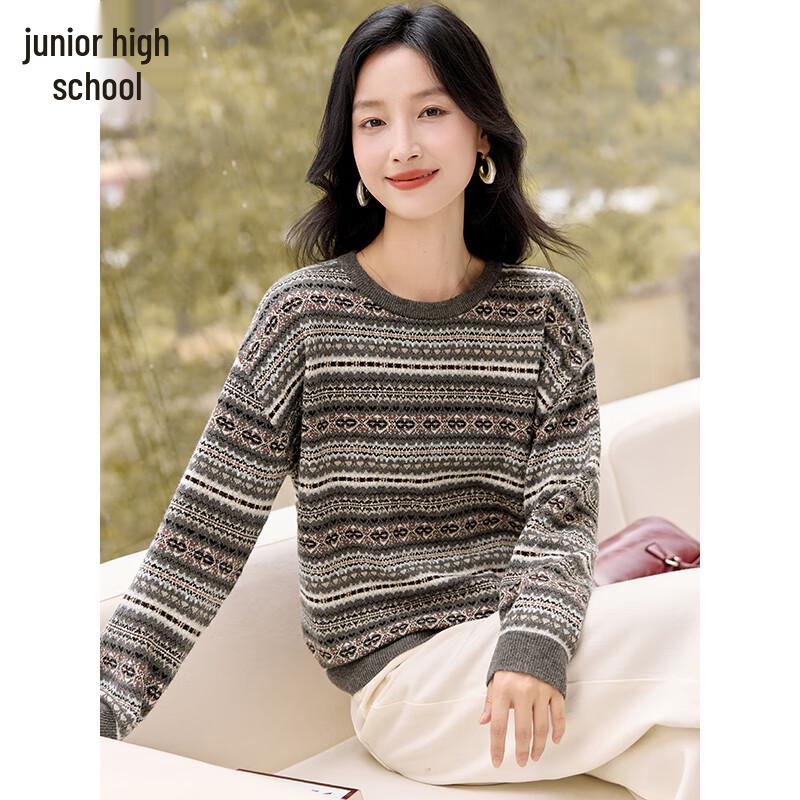 Women's Fair Isle Jacquard Wool Blend Sweater