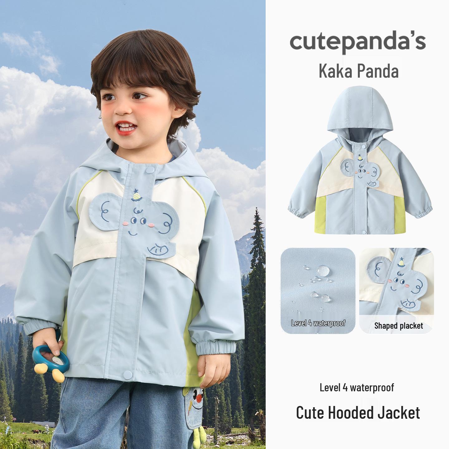 

Kaka Panda Kids Waterproof Spring Jacket - Unisex Casual Outdoor Top 80 cm