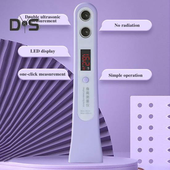 Taşınabilir Ultrason Boy Ölçüm Cihazı LCD Ekran Elde Taşınabilir Çocuk Yetişkinler Kablosuz Kızılötesi Boy Ölçüm Cihazı Cetvel