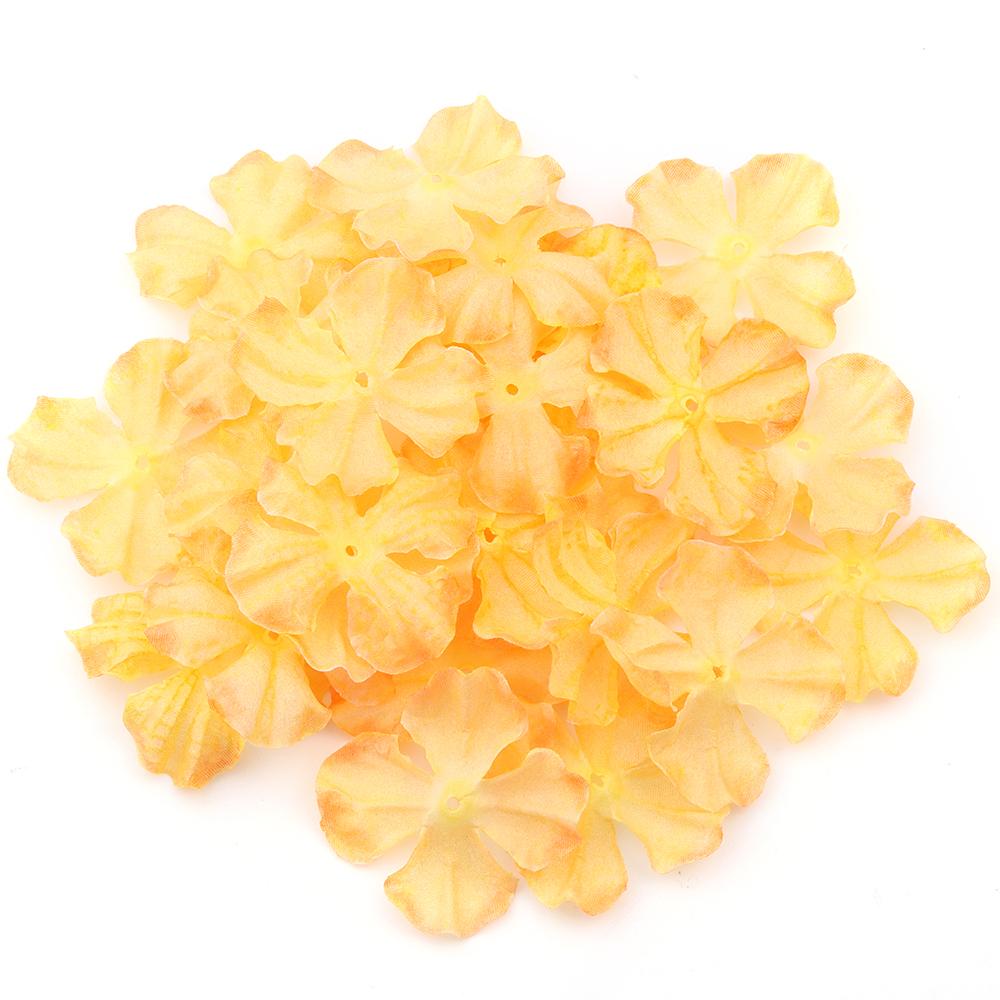 60Pcs Artificial Flower Head for Crafts Headwear Home Wedding Decoration Scrapbooking Clothing Sewing Fake Flowers Accessories