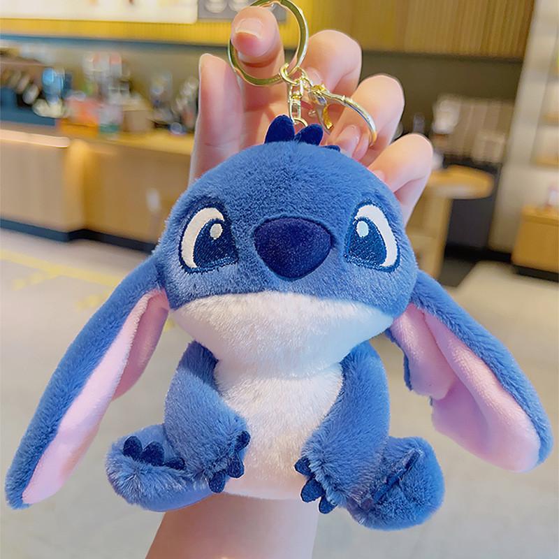 Adorable Plush Stitch Keychain Cute Cartoon Couple Bag Charm Soft Stuffed Pendant