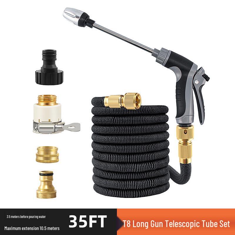 High-Pressure Car Wash Gun Set with Metal Extension and Rubberized Handle