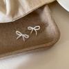 Simple Small Bow Stud Earrings For Women Cute Hypoallergenic Daily Wear Ear Piercing Jewelry Gift