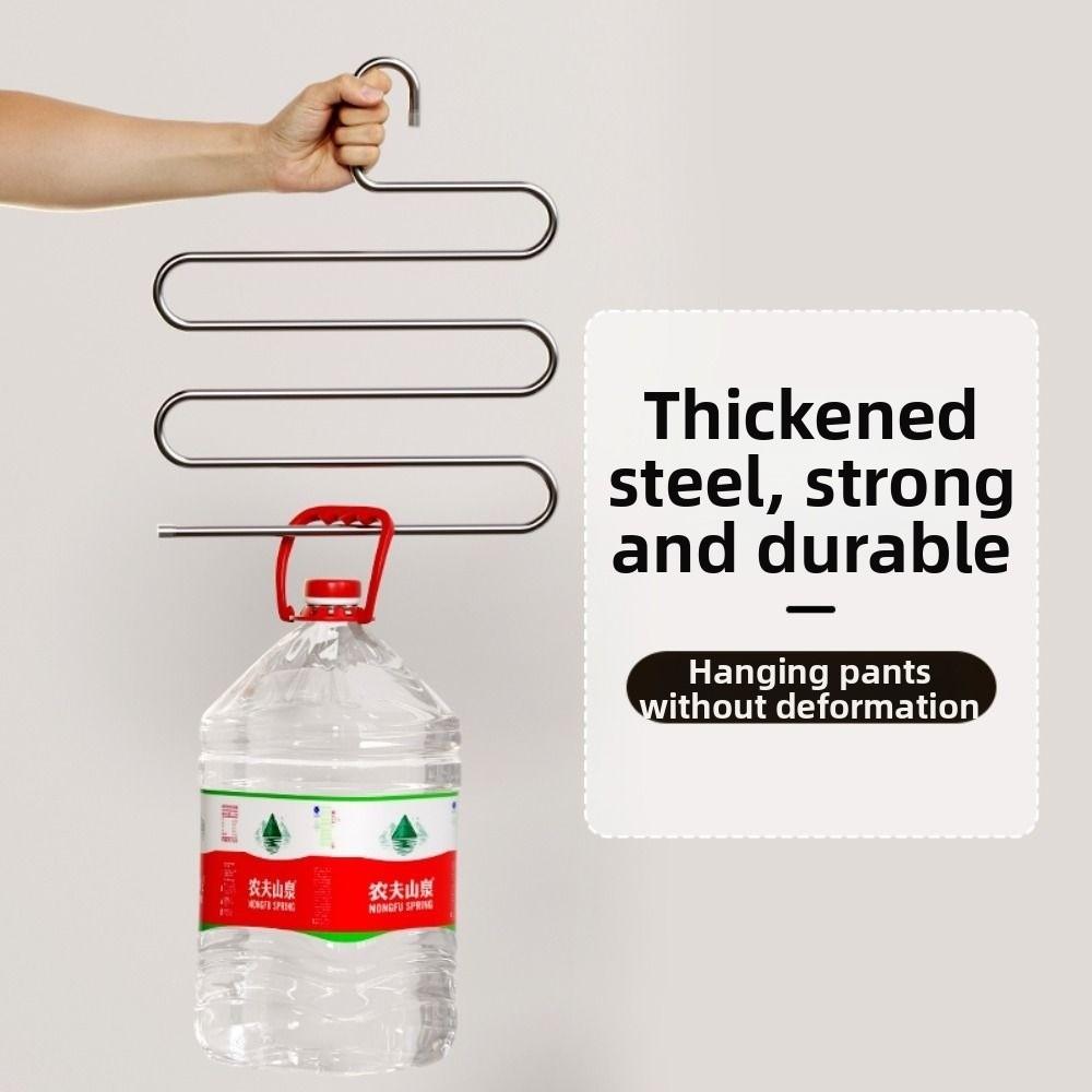 5pcs Multi-Functional Pants Rack Five-Layer Trouser Rack Durable Storage Rack Pant Storage