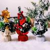Decorative Mini Christmas Tree with Base PVC Gold/Red/Silver Tabletop Christmas Tree 20cm Christmas Tree