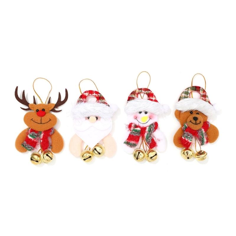 

Plush Doll Figurine With Bells For Indoor Outdoor Christmas Decoration Seasonal Hanging Figurines Party Supplies 1