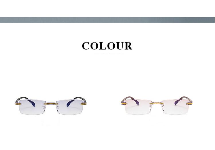 TR90 Presbyopic Bifocal Glasses Men Anti Blue Light Portable Rimless Women High Strength Reading Glasses +1.0 To +4.0