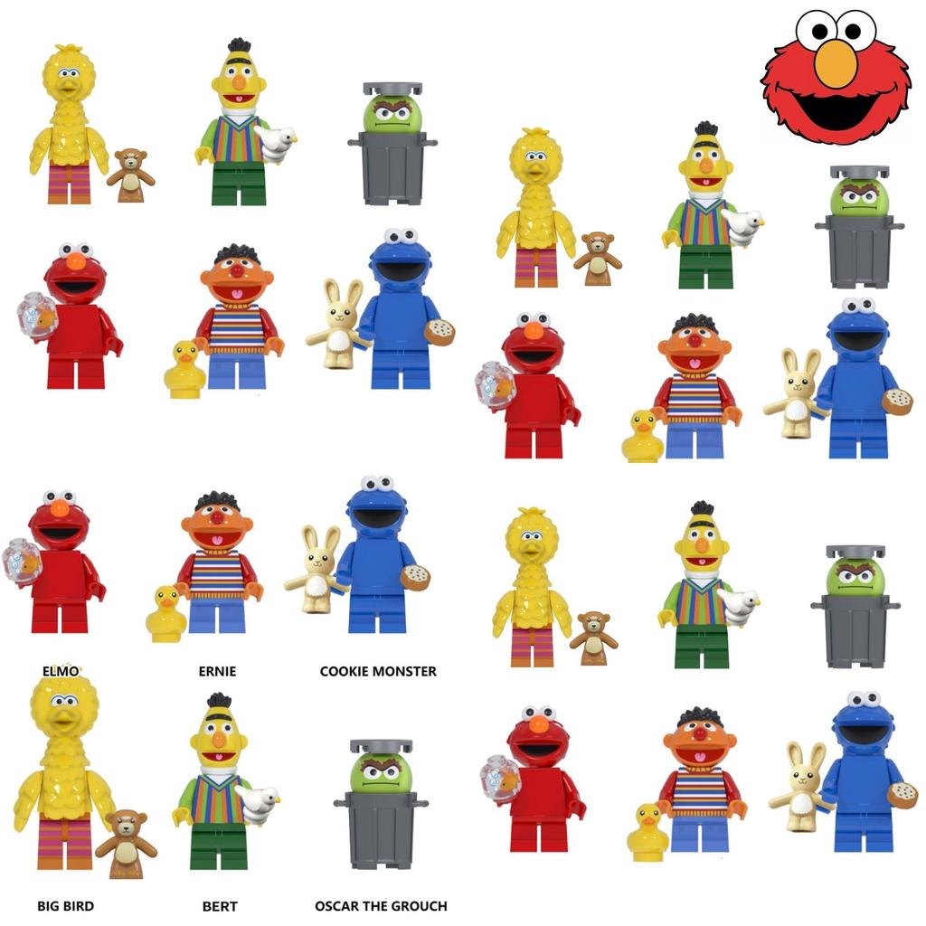 Sesame Street Neighborhood Friends Collectible Figures Set Of 6 For Kids