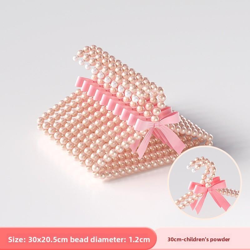 Anna Princess Dress Hangers Set With Pearl Accents For Childs Wardrobe Storage