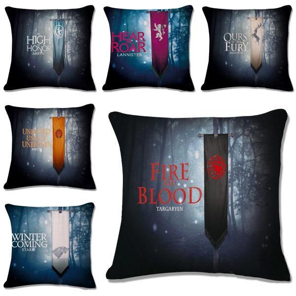 Game Of Thrones Inspired Decorative Throw Pillow Cover Featuring Unique Family Crests For Stylish Living Room Decor