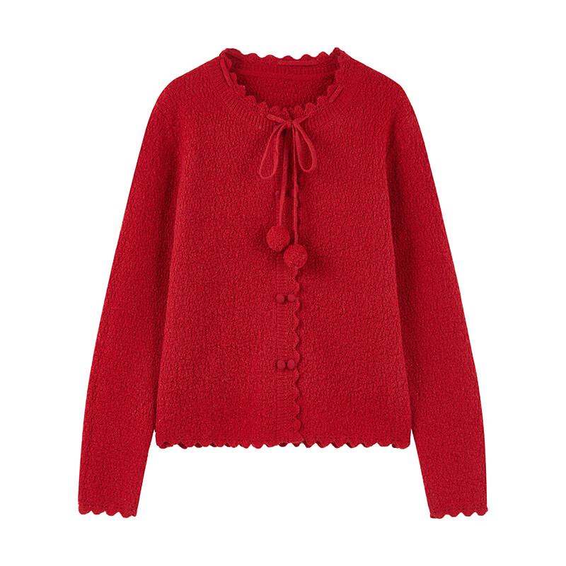 Qiusui Yiren Women's Casual Ribbed Knit Cardigan