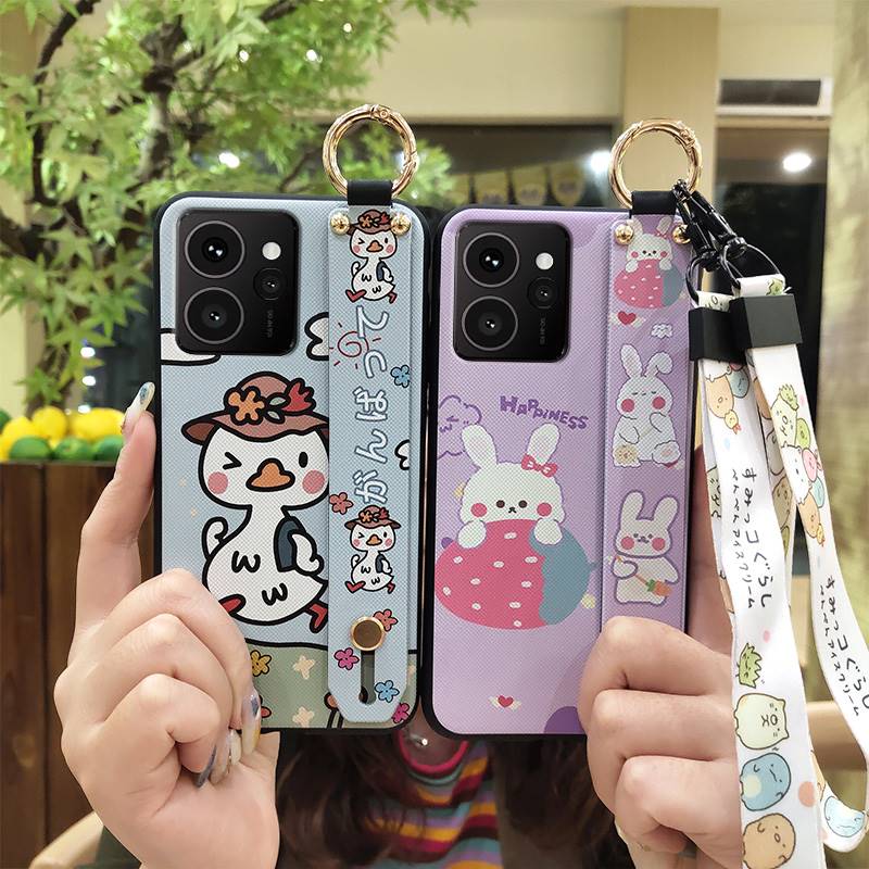 Ring Cartoon Phone Case For Nokia HMD Skyline Shockproof Waterproof Lanyard Kickstand Wristband Anti-knock Protective