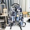 Schoolbag trendy cool graffiti boys junior high school students Internet celebrity schoolbag men large capacity fashion casual versatile backpack