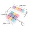 Macaron Color Keyboard Key Toy Diy Button Keycap Sensory Keychain Decompression Toys Mechanical 4Key Toy For Adult Gifts