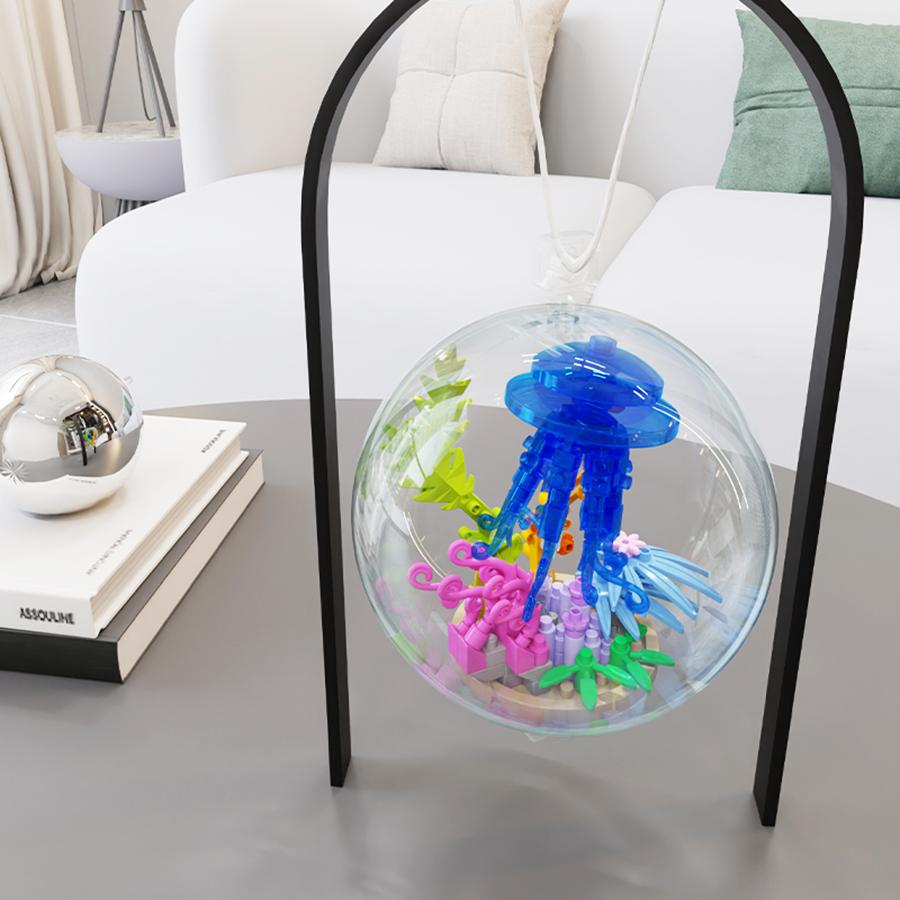 New Design Ocean Ball Pendant Educational Toys Micro Building Blocks Animals Models Kids Toys Creative Ornaments