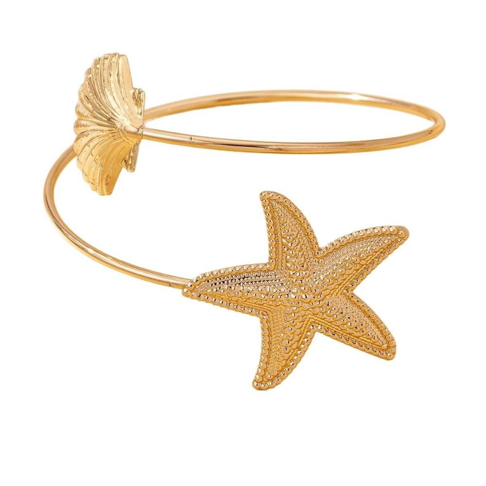 Multi Style Opening Arm Bracelet Metal Arm Bracelet Elegant Flower Bracelet  Hand Jewelry