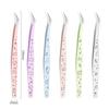 Stainless Steel Scrapbook Tweezers High Precision Anti-static Lash Extension Tweezer Cartoon Pattern False Eyelash Tweezers