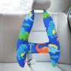 Car Back Seat Travel Pillow Cushion Sleeping for Long Distance Blue Dinosaur