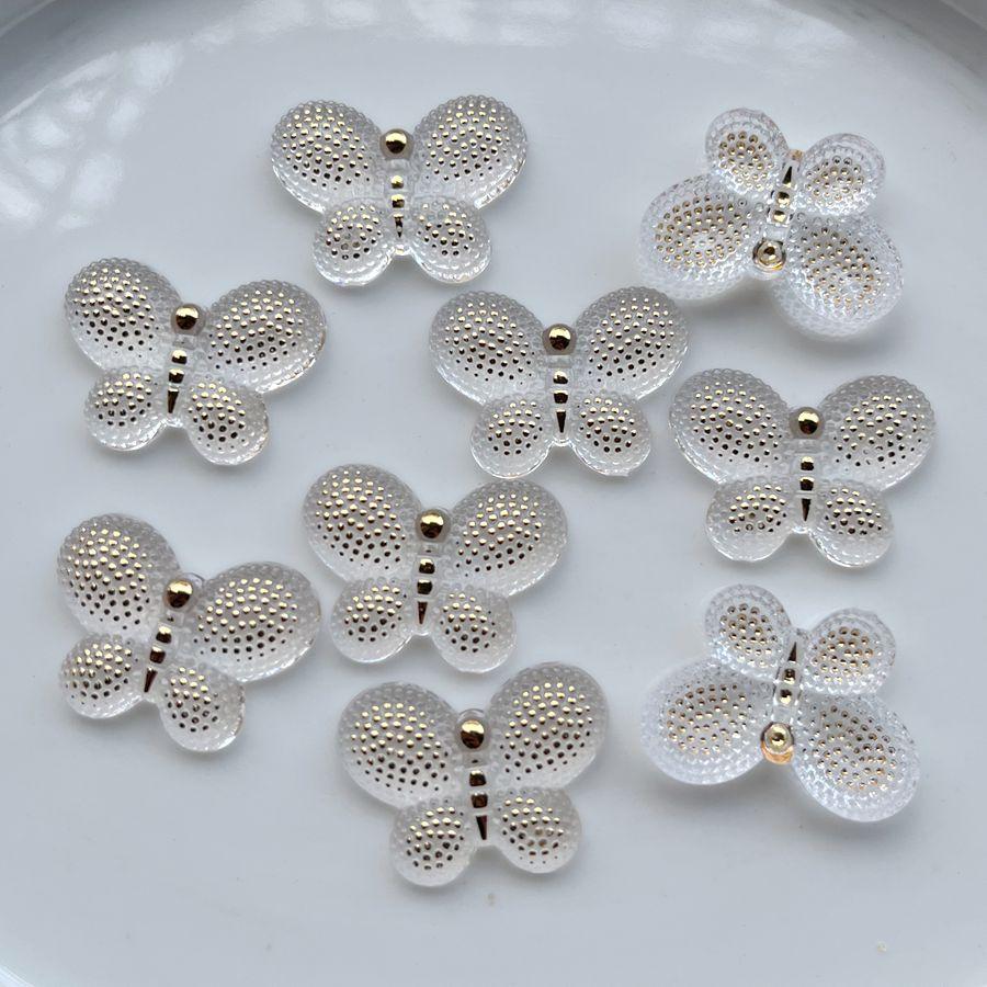 20pcs 18mm * 25mm color 3D butterfly rhinestone DIY jewelry production, wedding hair accessories, decorative accessories