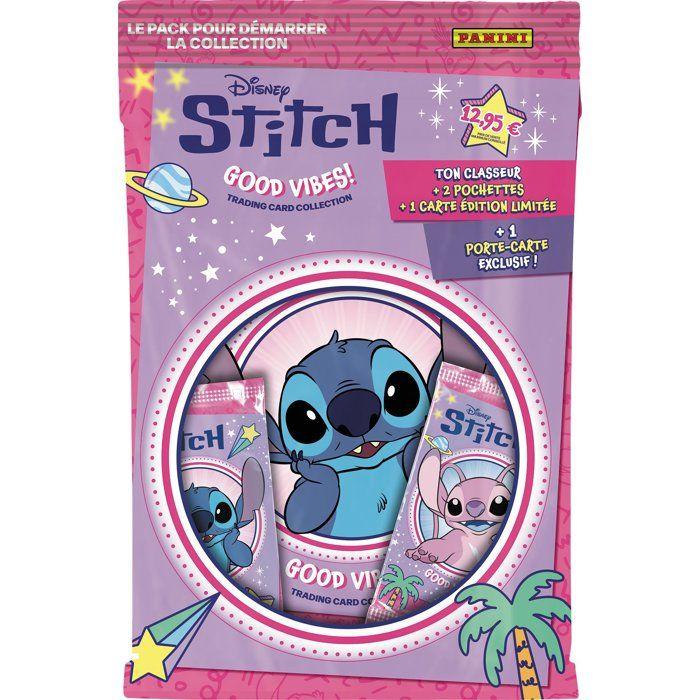 Pack de démarrage cartes - PANINI - Stitch - Classeur - 12 cartes - Carte Édition Limitée - Porte-carte avec charm