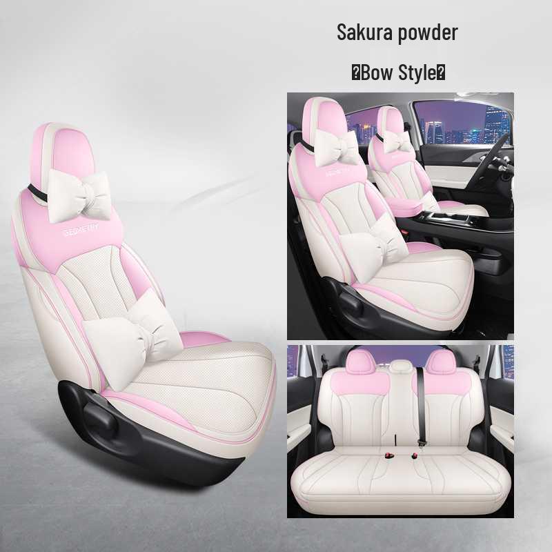 Jihe E Pokrowiec na siedzenie samochodowe Firefly Pełne pokrycie Uniwersalny - Specjalna skórzana poduszka na cztery pory roku