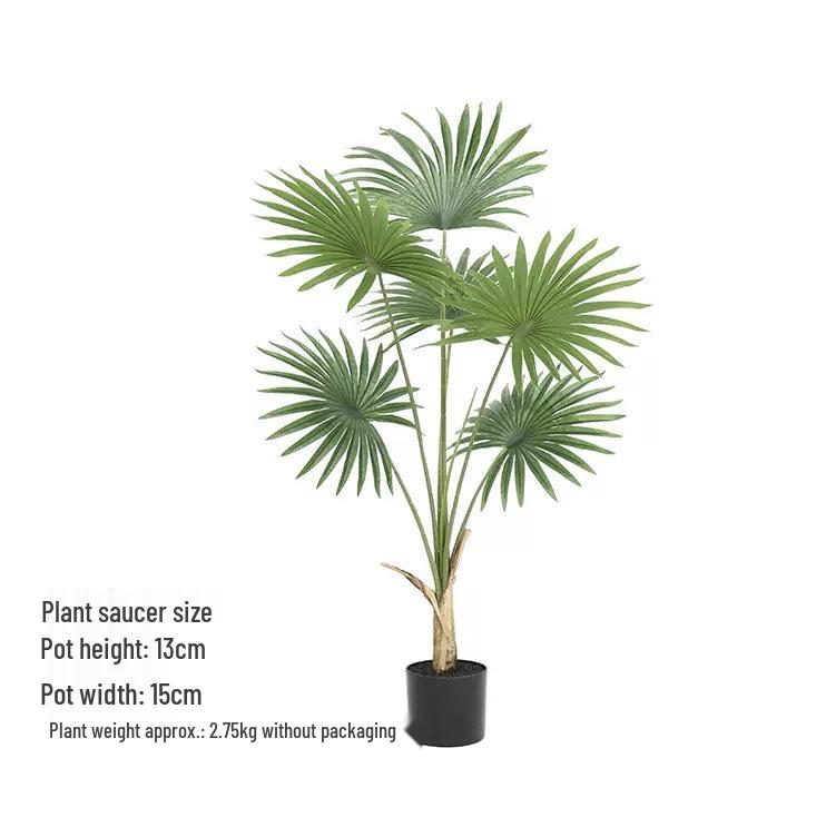 Artificial Fan Palm and Bamboo Floor-Standing Garden Decoration for Photography