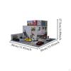 1/64 Diorama Car Display Case,Diecast Garage,with Lights,Realistic,Collectible Scenery,Alloy
