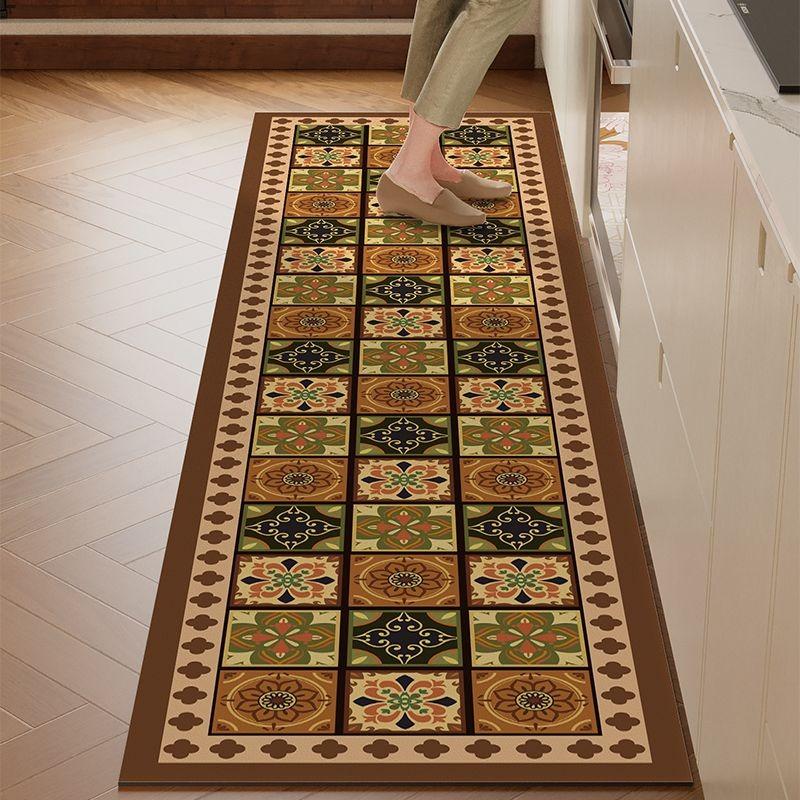 Kitchen Floor Mat Dopamine Color Style Carpet Water-absorbing Quick-drying Oil-absorbing Rug Diatom Mud Non-slip Long Strip Mats