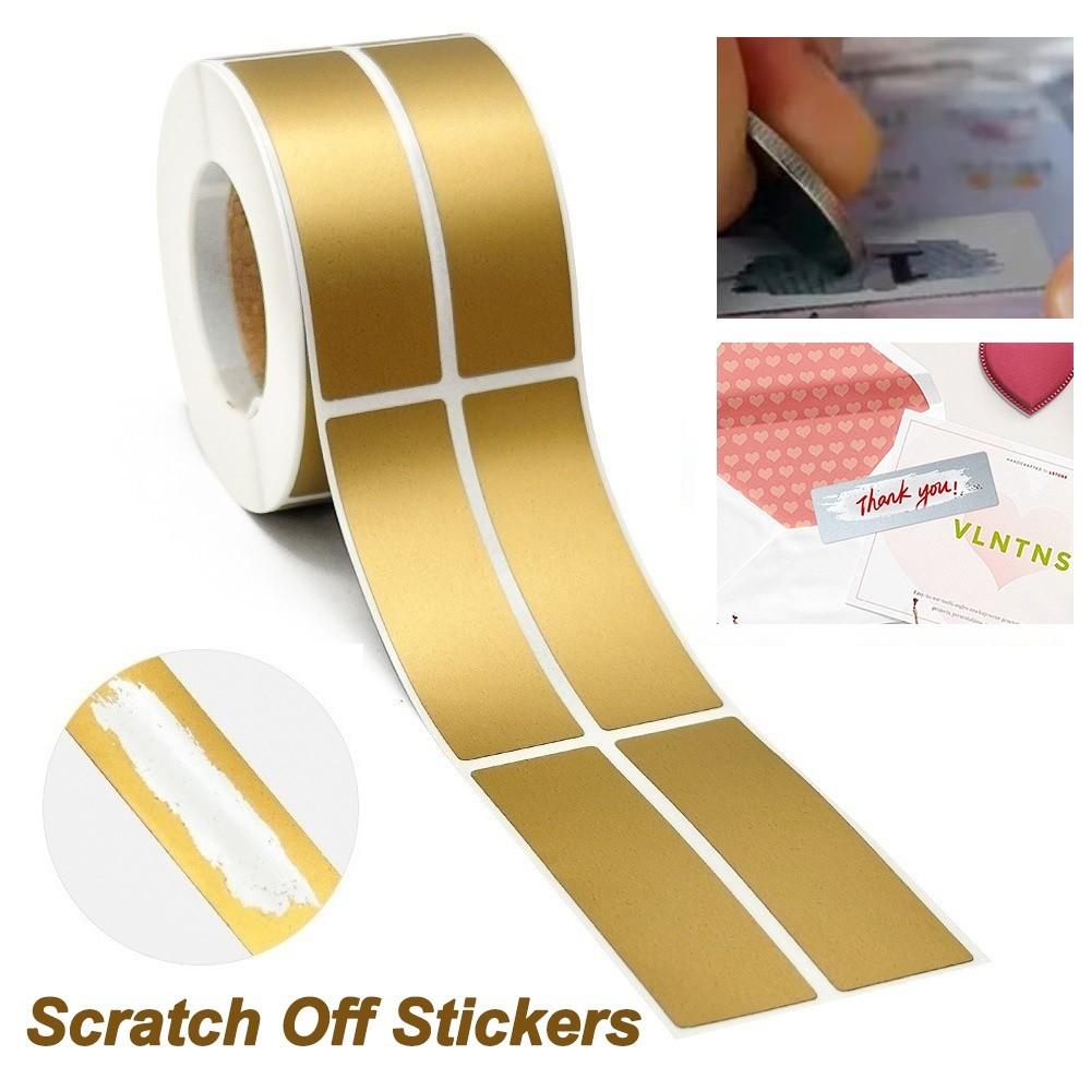 500/1000 ks/Role Stříbrné Zlaté Stírací Samolepky DIY Stírací Samolepky Použití na Párty Aktivity