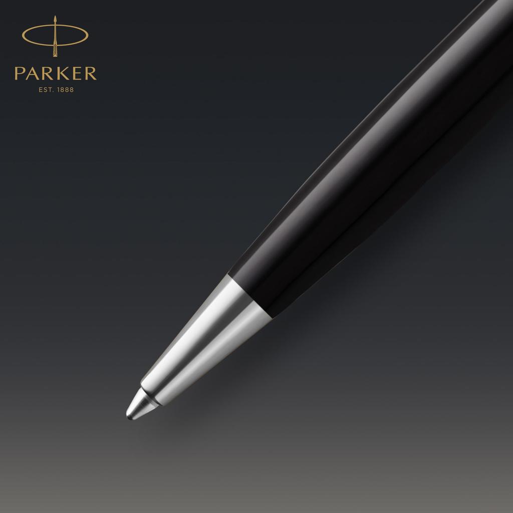 PARKER Sonnet Premium Metal Black GT Ballpoint Medium Gift Officially Product Number 2119787 & Pen, Nib, Oil-Based, Boxed, Imported,