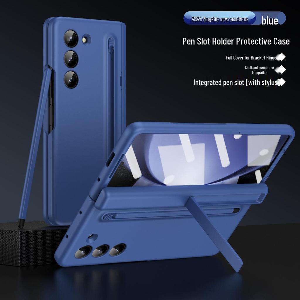 Samsung Z Fold8 Ultra Telefoonhoesje met Pennenhouder & Schermbeschermer voor Fold7/6, Stylus Stand.