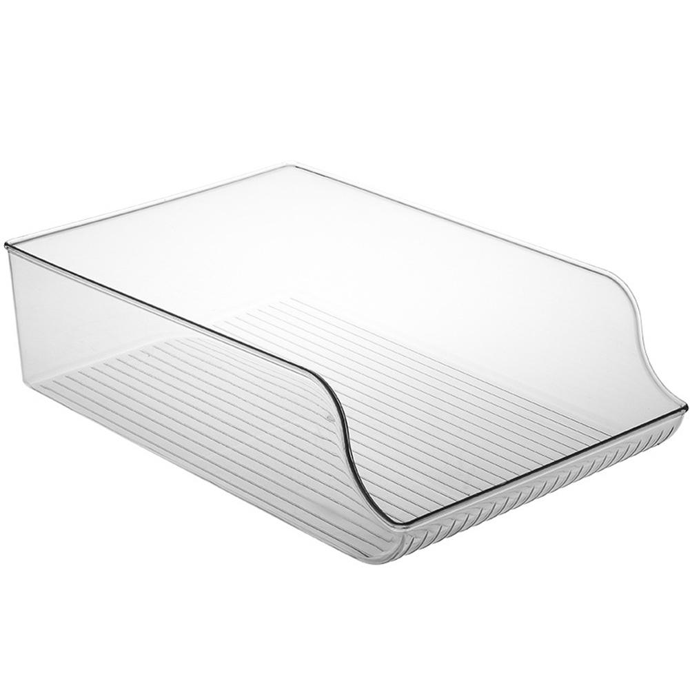 Refrigerator Drawer Beverage Storage Box Transparent PET Drink Cans Finishing Holder