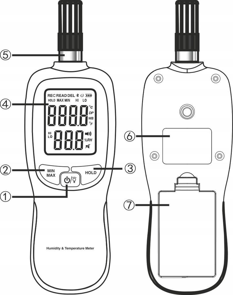 HYGROMETER Temperature Humidity Meter BLUETOOTH