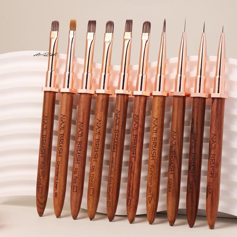 Sandelholz Nagellack Pinsel Ständer Design Malen Nageldesign Stift Detailpinsel Zeichenwerkzeug Maniküre Stift