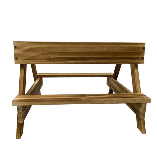 Yousheng Wooden Chicken Feeder No Waste Chicken Picnic Table Handmade Duck And Squirrel Feeder for Henhouse Backyard Garden