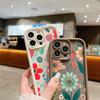 Wrist Chain Lanyard Phone Case for iPhone 11 12 13 14 15 16 Pro MAX XS Max XR 7 8 16 Plus Cute Flower Hand Strap Soft TPU Cover