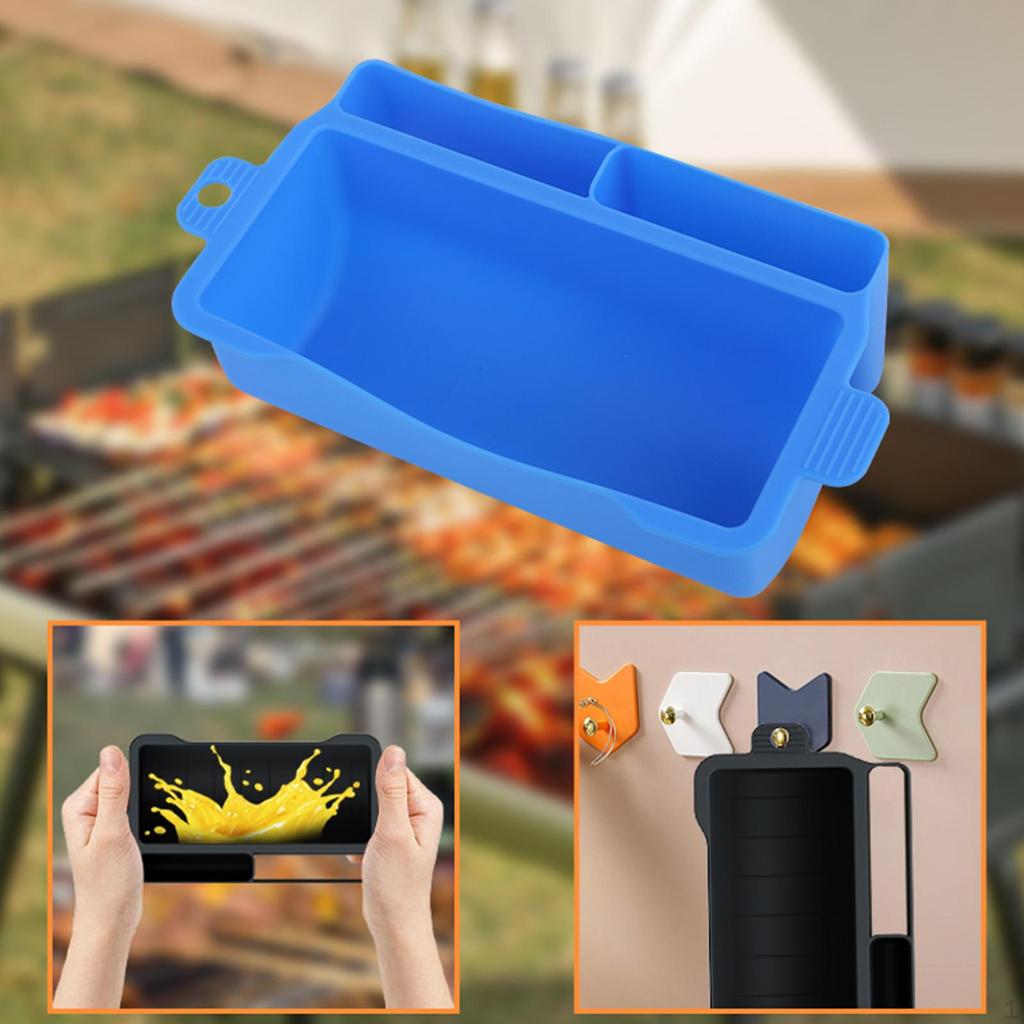 - Fettbecher-Einsatz, Grill-Tropfschale, Pfanne, Einsatz für Outdoor, Kochen, Party